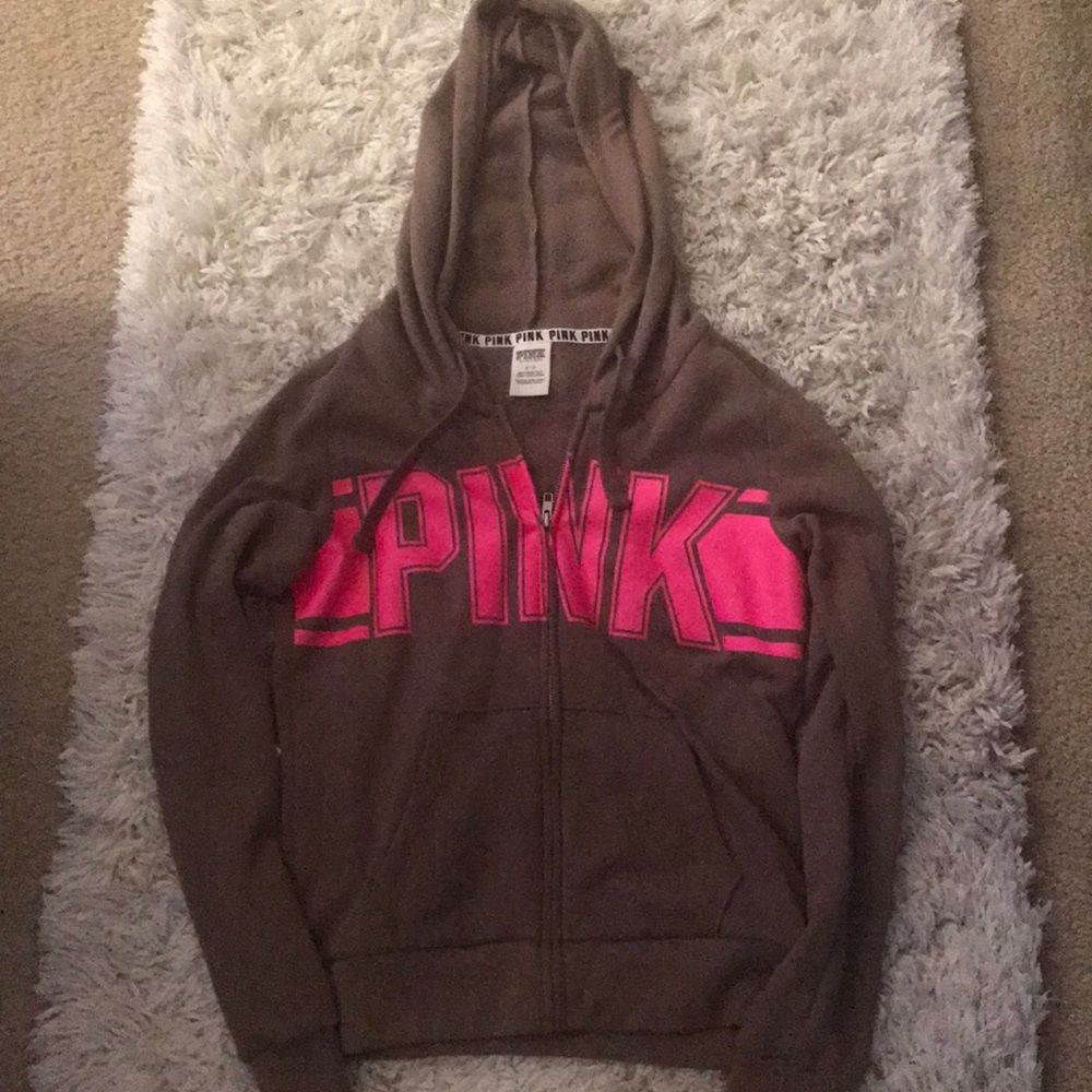 Pink full zip hoodie